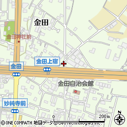神奈川県厚木市金田668-2周辺の地図