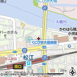 松江アーバンホテル駐車場周辺の地図