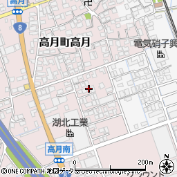 滋賀県長浜市高月町高月1615周辺の地図