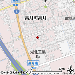 滋賀県長浜市高月町高月1636周辺の地図