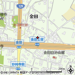 神奈川県厚木市金田497周辺の地図