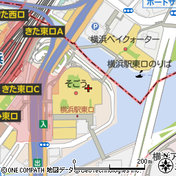 横浜駅東口バスターミナル周辺の地図