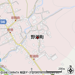 滋賀県長浜市野瀬町周辺の地図
