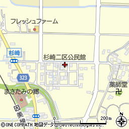 杉崎二区公民館周辺の地図