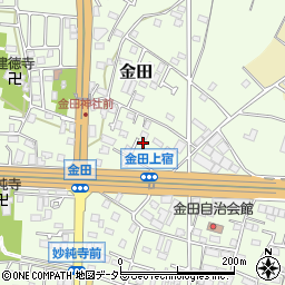 神奈川県厚木市金田498周辺の地図