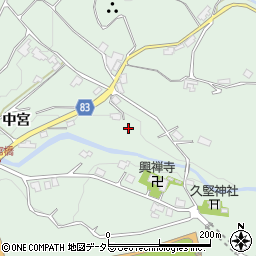 長野県飯田市上久堅中宮周辺の地図