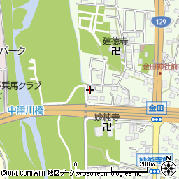 神奈川県厚木市金田284-1周辺の地図
