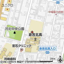鳥取県倉吉市福庭町周辺の地図