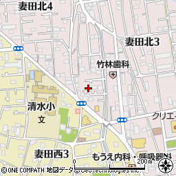 神奈川県厚木市妻田北3丁目1-38周辺の地図
