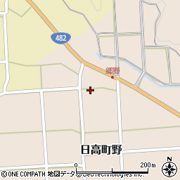 兵庫県豊岡市日高町野184周辺の地図