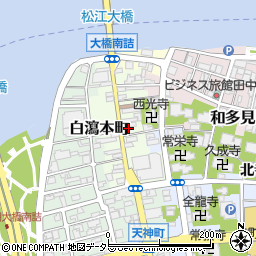 島根県松江市白瀉本町周辺の地図