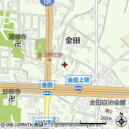 神奈川県厚木市金田504-2周辺の地図