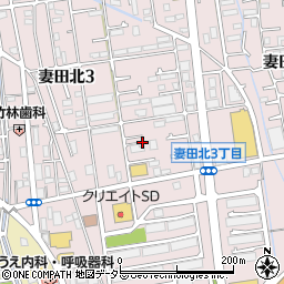 神奈川県厚木市妻田北周辺の地図
