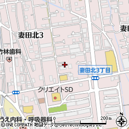 神奈川県厚木市妻田北周辺の地図