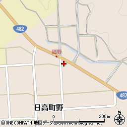 兵庫県豊岡市日高町野339周辺の地図