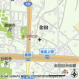 神奈川県厚木市金田504周辺の地図