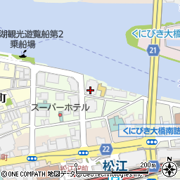 島根県松江市御手船場町周辺の地図