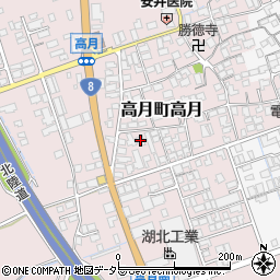 滋賀県長浜市高月町高月1640周辺の地図