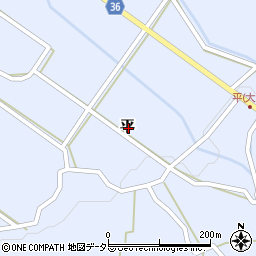 鳥取県西伯郡大山町平周辺の地図