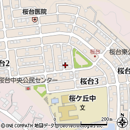 岐阜県関市桜台周辺の地図