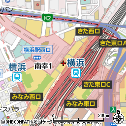 ティファニー横浜ニュウマン店周辺の地図