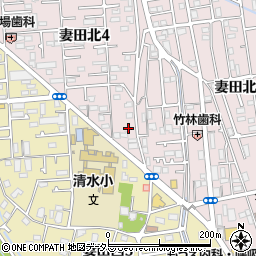 神奈川県厚木市妻田北4丁目1周辺の地図