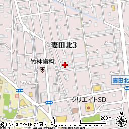 神奈川県厚木市妻田北3丁目11-4周辺の地図