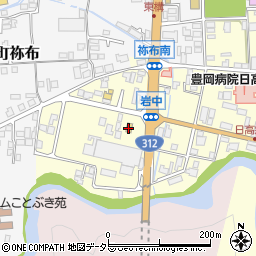 ファミリーマート日高町岩中店周辺の地図