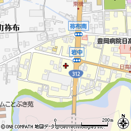 ファミリーマート日高町岩中店周辺の地図