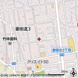神奈川県厚木市妻田北3丁目16-13周辺の地図