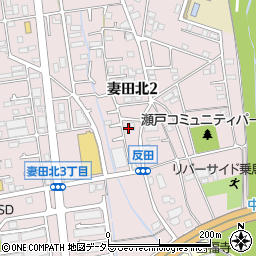 シャトレ妻田Ｂ号棟周辺の地図