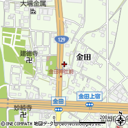 神奈川県厚木市金田168-6周辺の地図