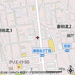 神奈川県厚木市妻田北3丁目15周辺の地図