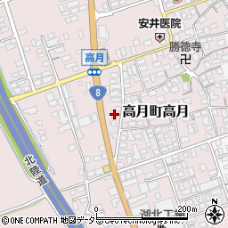 滋賀県長浜市高月町高月184周辺の地図
