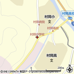 村岡中学校周辺の地図