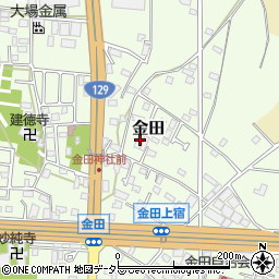 神奈川県厚木市金田512-3周辺の地図