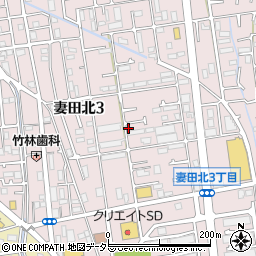 神奈川県厚木市妻田北3丁目16-17周辺の地図