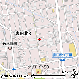 神奈川県厚木市妻田北3丁目16-18周辺の地図
