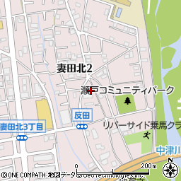 神奈川県厚木市妻田北2丁目周辺の地図