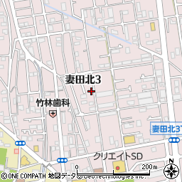 神奈川県厚木市妻田北3丁目11-36周辺の地図