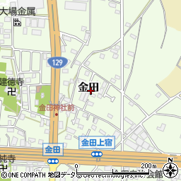 神奈川県厚木市金田527-12周辺の地図