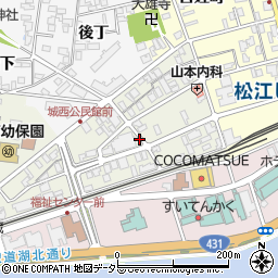 島根県松江市堂形町周辺の地図