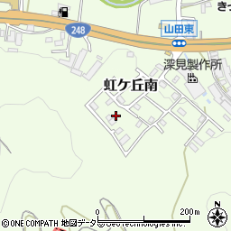 岐阜県関市虹ケ丘南周辺の地図