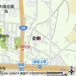 神奈川県厚木市金田527-11周辺の地図