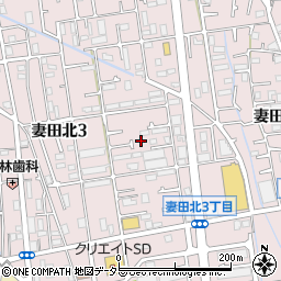 神奈川県厚木市妻田北3丁目16周辺の地図