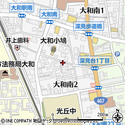 神奈川県大和市大和南周辺の地図
