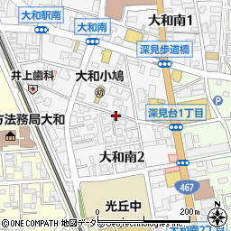 神奈川県大和市大和南周辺の地図