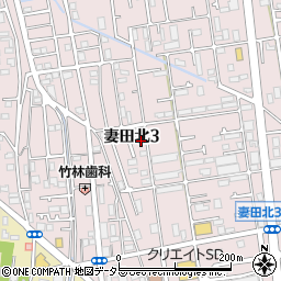 神奈川県厚木市妻田北3丁目11-34周辺の地図