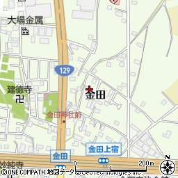 神奈川県厚木市金田528周辺の地図