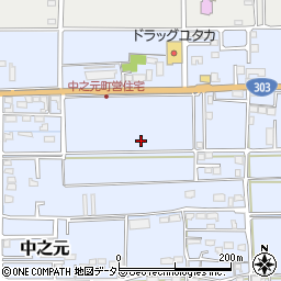 岐阜県大野町（揖斐郡）中之元周辺の地図